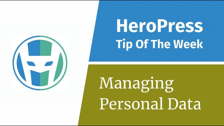 Managing Personal Data In WordPress