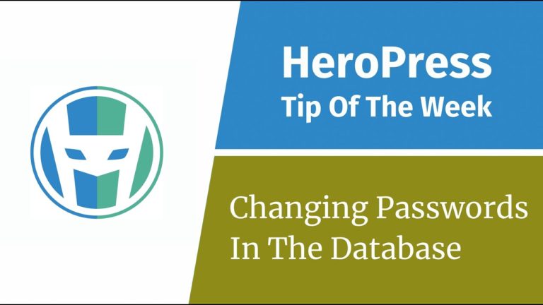How To Reset Your WordPress Password In The Database