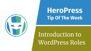 Introduction to WordPress Roles