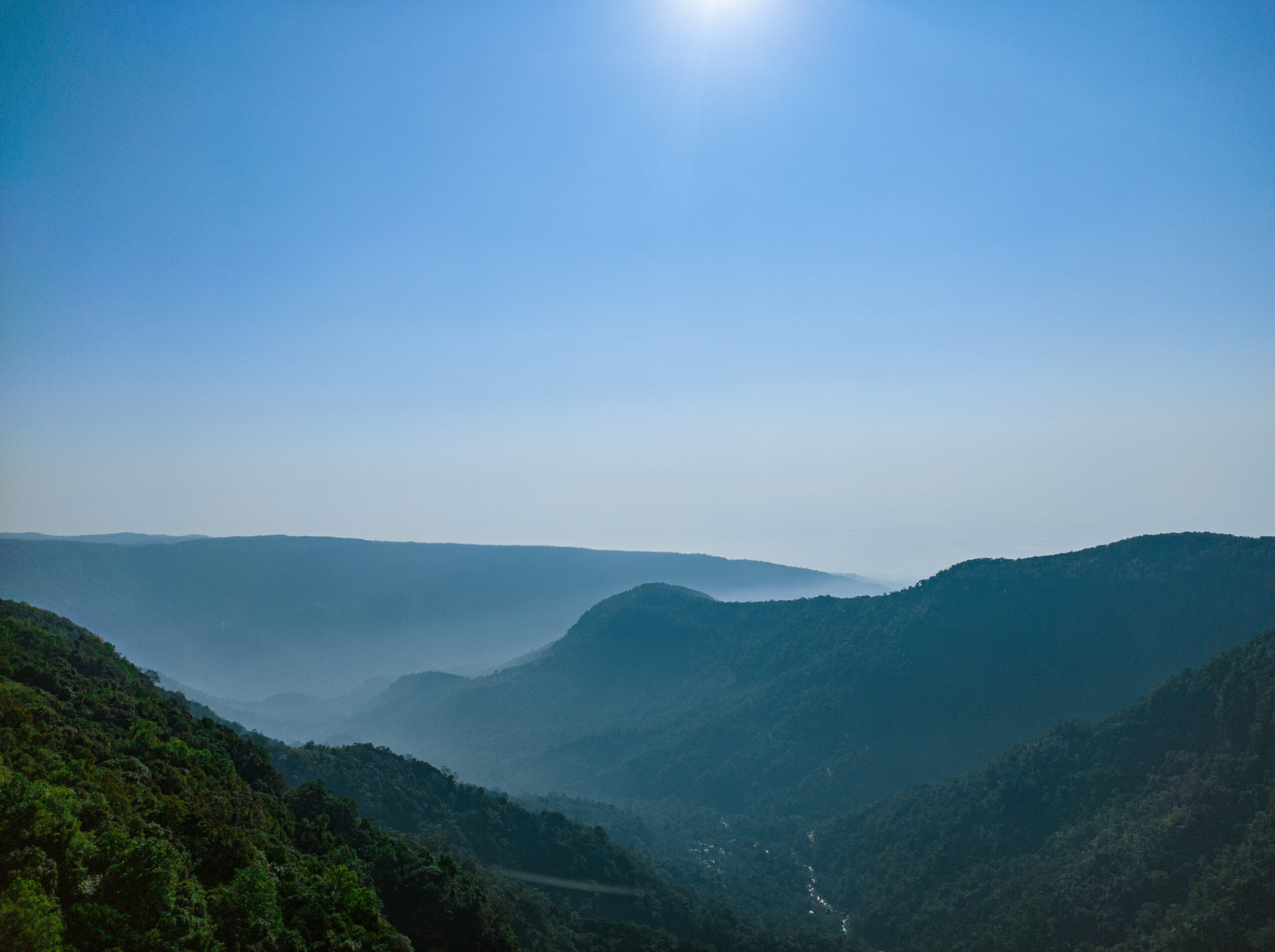 Long view over some mountain tops.