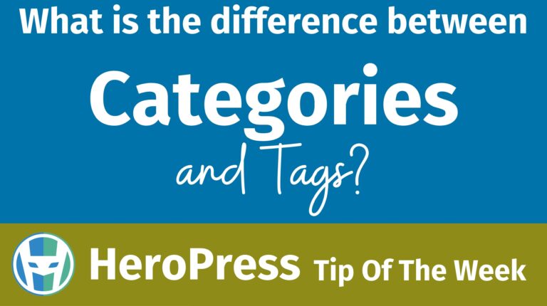 What is the difference between categories and tags?
