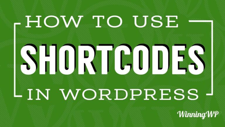 How To Use Shortcodes In WordPress